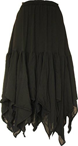 MyGothicShop Women Pirate Renaissance Casual Skirt Medieval Black Caribbean Costume