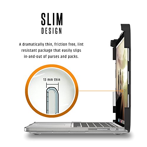 Urban Armor Gear Macbook Hardcase f  r Apple Macbook Pro Retina 15   Nicht kompatibel mit Version Late 2016  - transparent  L  ftungsschlitzaussparung