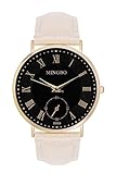New Trend Unisex Armbanduhr Damen-Uhr Herren-Uhr, Analog Display, Quarzwerk, Leder-Armband, klassische Zeigeruhr mit Dornschließe und römischer Ziffer