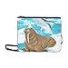 Produktbild WYYWCY Reizende arktische wild lebende Tiere Karikatur-Muster-Gewohnheits-hochwertige Nylon dünne Handtasche Kreuzkörper Beutel-Schulter-Beutel