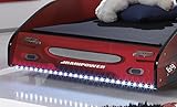 Pol.Power Autobett METEOR in Rot Hochglanz – Kinderbett inkl. LED Beleuchtung, 90 x 200 - 4