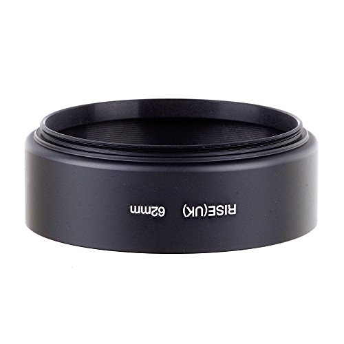- 62MM PARESOLEIL NOIR en M  tal METAL pour OBJECTIF 62 MM PARE SOLEIL pare-soleil COMPATIBLE TOUTES MARQUES pour Canon FUJI Fujifilm Leica Nikon Olympus Panasonic Pentax Samsung Sigma Tamron Tokina Panasonic - ADAPTOUT MARQUE FRAN  AISE