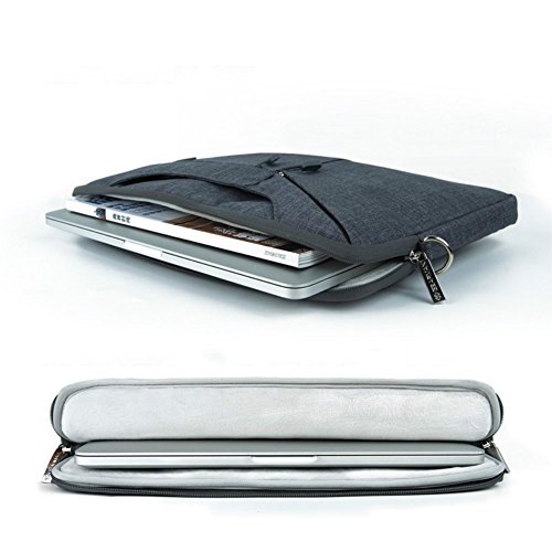 WIWU Wasserdichte Nylon Laptop Aktentasche für MacBook Air / Pro Retina 15 Zoll Oxford Sleeve / Surface Book / Ultrabooks bis 15,6″ Notebooks Hülle Tasche Bag mit Schultergurt Dienstreise Schutzhülle ( Grau 15 Zoll ) - 8