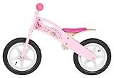 BIKESTAR® Premium Kinderlaufrad für modebewusste Prinzessinnen ab 3 Jahren ★ 12er Natur Holz Edition ★ Flamingo Pink - 2