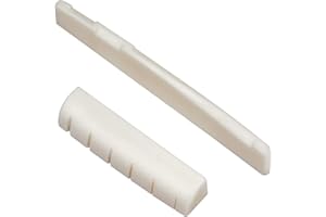 Voarge Parti in osso per chitarra per chitarra classica folk a 6 corde, ponte in osso per chitarra classica a 6 corde in vero osso