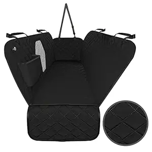 Active Pets Dog Seat Cover with Mesh Window, 100% Waterproof Durable Dog Hammock Car Seat Covers for Dogs Non Slip Protection Against Dirt & Pet Fur, Dog Car Seat Cover for Back Seat for Cars & SUVs