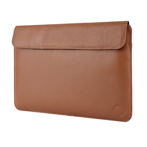 13,3 - 14 Zoll Notebooktasche Laptoptasche Ultrabook Macbook Pro / Air 13 Tasche Hülle Lenovo Acer Samsung Asus Sleeve PU Leder 13.3 Braun