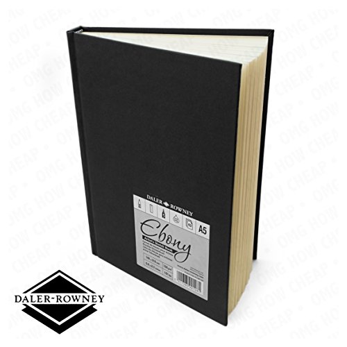 Daler Rowney – Ebenholz Des Künstlers, gebundenen Sketch Book – 150 gsm – 62 Seiten – A5 Hochformat