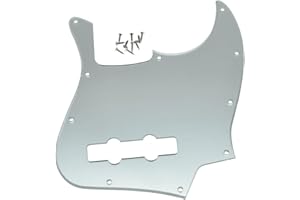 Dopro Jazz Bass J Bass Schlagbrett passend für USA/Mexikanische 4-Saiten Fender Jazz Bass Silber Spiegel 1-lagig