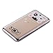 Galaxy J7 2016 Case Cover with Free Black Stylus Pen,Leeook Luxury Elegant Beautiful Cool Cute Cat Electroplate Plating Frame Crystal Soft Gel Silicone TPU Case Cover Bumper for Samsung Galaxy J7 2016