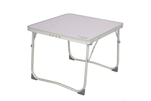 AKTIVE 63057 Mesa Baja Plegable, 40x40x30 cm, Color Malva, Topes antivuelco, Tablero MDF, Estructura Aluminio, Soporta 20 kg, Plegado Compacto, Peso Ligero, Mesas Plegables, Playa, Camping, Picnic