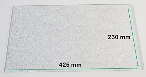 Khlschrank Einlegeboden / Glasplatte / Gemsefach  Strukturglas 4 mm dick  425 mm x 230 mm - Direkt vom Glasereifachbetrieb!!!