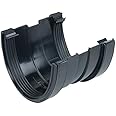 Osma 9T909B Deepline PVC-U 113mm Union in Black - Gutter Guttering 9t909 Joiner