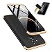 Produktbild Huawei Mate 20 Lite Handyhülle, LaiXin Huawei Mate 20 Lite Hülle mit Tempered Glas Schutzglas 360 Grad Case Schutzhülle PC Plastik Cover Kratzfeste Stoßdämpfende Bumper - Gold/Schwarz