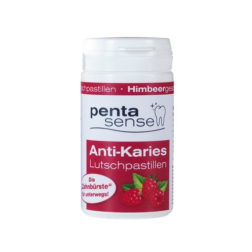 Preisvergleich Produktbild ANTI-KARIES Lutschpastillen Himbeere 60 g Pastillen