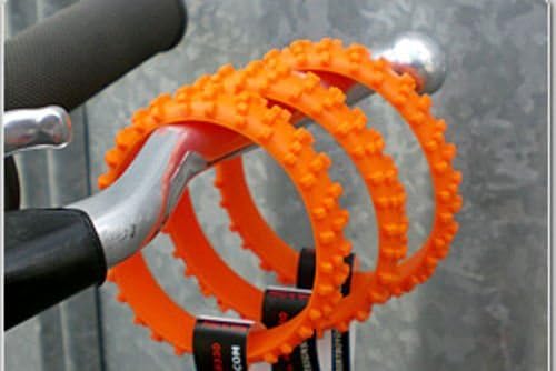 SET OF FIVE ORANGE KNOBBY DIRTBIKE TIRE WRISTBAND MOTO X bracelet ktm 125 250 by MX WRISTBANDS