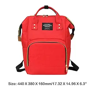 Portia Baby Nappy Changing Diaper Bags Waterproof Multipurpose Travel Backpacks for Mother (Red)