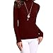Produktbild Oliviavan Damen Blusen Streetwear Schöne Rollkragenpullover Volltonfarbe Langarm Slim Pullover Oversize Strickpullover Schwarz Herbst Winter Frühling Bluse