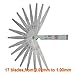 Produktbild 17 Blatt Abstandslehre Fühlerlehre Ventillehre Fühllehre 0,02-1 mm Spaltmass