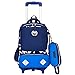 Produktbild Kinder Trolley Rucksack Schul Rucksack - Kindergepäck Reisegepäck Rolling Schulranzen Kinderkoffer Tasche für Mädchen Jungen Lässig Wasserdicht Kindertrolley Reisekoffer