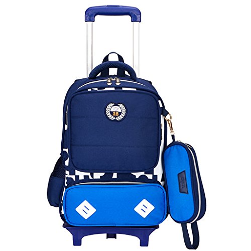 Preisvergleich Produktbild Kinder Trolley Rucksack Schul Rucksack - Kindergepäck Reisegepäck Rolling Schulranzen Kinderkoffer Tasche für Mädchen Jungen Lässig Wasserdicht Kindertrolley Reisekoffer