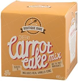 Boutique Bake Cheeky Carrot Cake Mix 410G makes 1 x 2lb Carrot Cake includes a Madagascan Vanilla Icing Mix