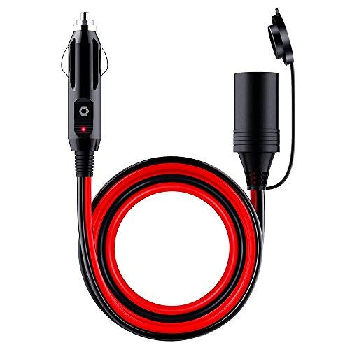 Car Cigarette Lighter Extension Cable, CHGeek 12V 24V Adapter Plug Socket DC Power Supply Wire Lead