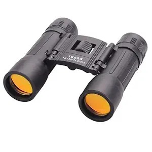 BSITFOW 10x25 Powerful Hunting Outdoor Long Prism Binocular Telescope with Pouch Black