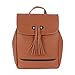 Backpacks for Girls by Fur Jaden,Tan Colour Branded Casual Backpack with Tassels for College Girls RS.1599.00