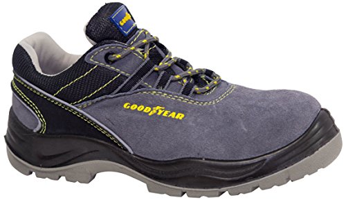Goodyear G138107C Calzado en piel serraje Gris 43 Set de 2 Piezas