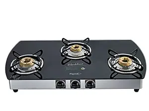 Pigeon by Stovekraft Blackline Oval SS Gas Stove, 3 Burner
