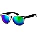 Produktbild Caspar SG030 klassische Retro Design Sonnenbrille, Farbe:schwarz/grün verspiegelt