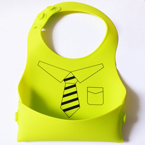 Niedlich Baby Lätzchen Silikon Wasserdicht Einfache Bereinigen Krümelfänger Blau  Hai Muster - 3