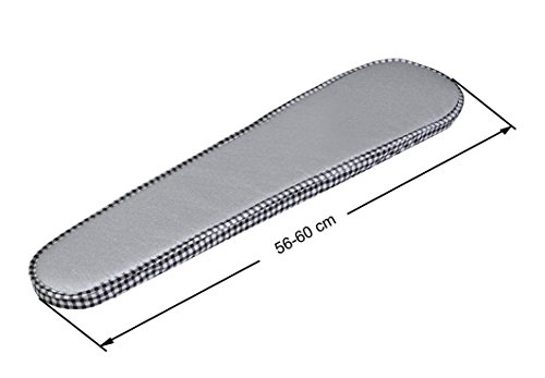 Mabi 722 Universal KETTLER Alu-Ärmelbrettbezug 60×13,5 cm Alugegenbügeleffekt – eingenähter Gummizug – gut gepolstert – Ärmelbrettlänge 55-60 cm Breite max. 13,5 cm - 2