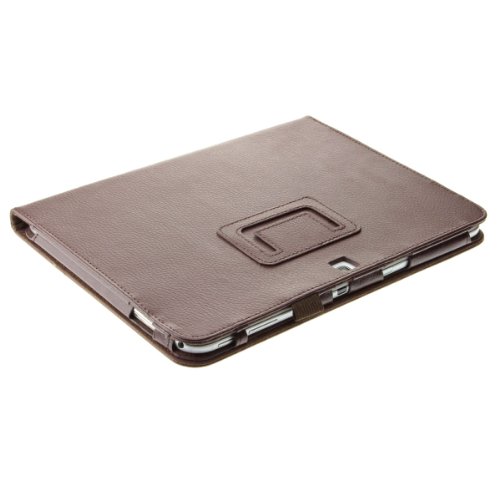 Design Tab3 10 1 Standtasche f  r SAMSUNG GALAXY TAB 3 P5200 P5210 P5220 H  lle Etui Tasche Case ULTRASLIM  Braun 