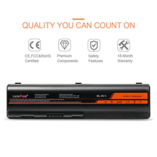 LENOGE Hochleistung Neu Akku Li-ion Ersatz Laptop Batterie Für HP Pavilion DV4 DV4-1000, DV4-2000, DV5 DV5-1000, DV6 DV6-1000, DV6-2000 Serie, geeignet für 484170-001 HSTNN-LB72 - 3