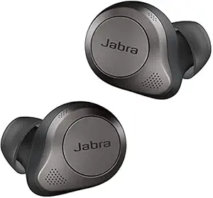 Jabra Elite 85t True Wireless in Ear Earbuds with Mic - Jabra Advanced Active Noise Cancellation with Long Battery Life and Powerful Speakers - Wireless Charging Case - Titanium Black