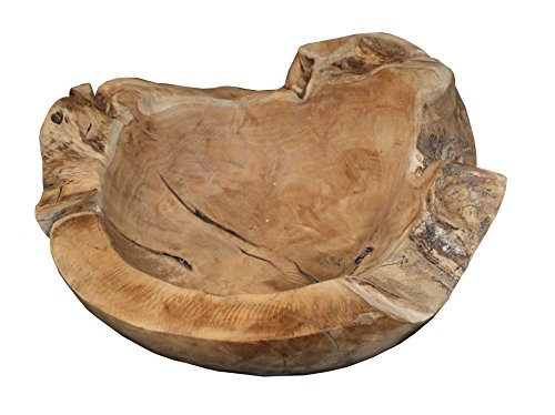 Trendy-Home24 2001 Teak Wurzel / Colombo / Holz / Obst Schale massiv, rund durchmesser 40 cm - 9