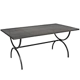 Plattenfarbe: marone antik MBM 156135 Tisch Romeo, 160 x 90 x 73 cm, Eisengestell Plattenfarbe marone antik