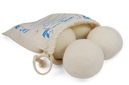 4 x Trocknerball – Bälle aus 100% Wolle zur Nutzung im Trockner, für schnelleres Trocknen und weichere Wäsche. Zeit und Kosten sparen durch Trocknerbälle für jede Wäsche, Decke, Kissen, Kopfkissen oder Daunen im Wäschetrockner. Trocknerkugeln für Wäschetrockner. - 9