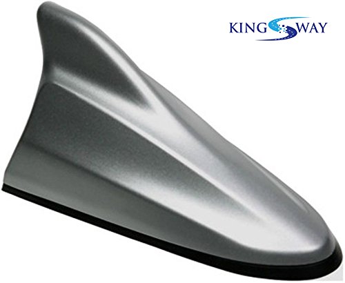 KINGSWAY® Shark Fin Car Antenna Compatible with Maruti Suzuki S Cross (Year 2018-2019), Universal Size Car Radio FM AM, Waterproof ABS Body, Easy Replacement, 1 Piece, Silver Color
