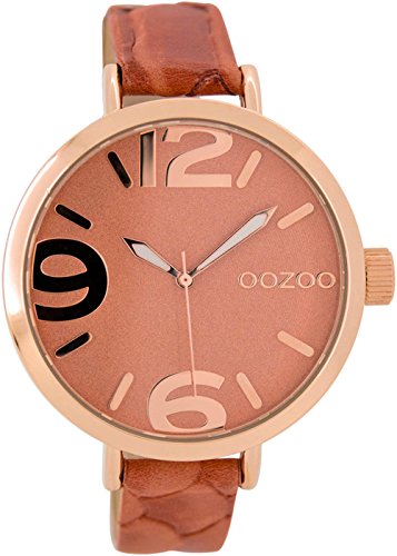 Oozoo Damenuhr mit Lederband 43 MM Rose/Korallrot/Korallrot C7152 Oozoo Damenuhr mit Lederband 43 MM Rose/Korallrot/Korallrot C7152