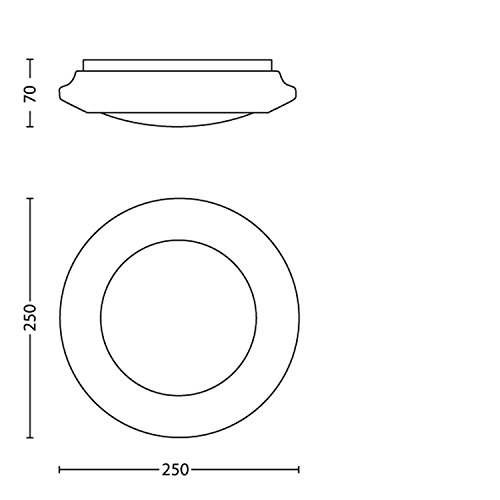Philips Myliving Cinnabar - Plafón de Techo con LED Integrado