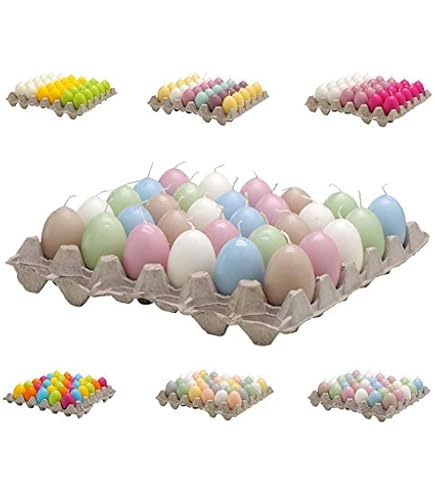 Set 6 Candele Tealight 3D A Forma Di Uovo Di Pasqua, Colore Rosa Con Superficie Scanalata, Cera, Decorazione Primaverile Per Interni, Idea Regalo Pasquale