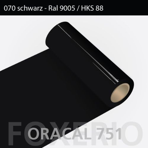Oracal 751 Self-Adhesive Films for Kitchen Cupboards High-Gloss 63 cm Roll 5 m, black, 5 m (L) x 63 cm (W)