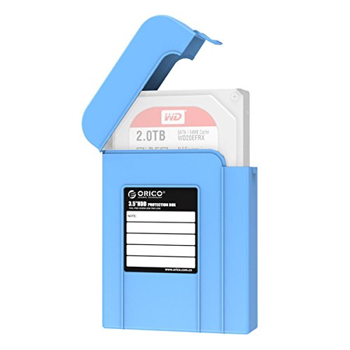 ORICO PHI-35 3.5 zoll Schutz Kasten/ Aufbewahrungstasche Festplatte Schutztasche für 3,5" HDD SSD PATA/SATA (Blau)