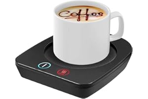 JICHENFANG Chauffe-café et Chauffe-Tasse avec 3 Réglages de Température, Mug 20 W pour Tasses électriques, Plaque Chauffante à Café avec Arrêt Automatique après 4 Heures(NO Cup