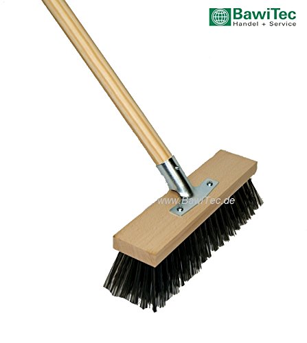 BawiTec Stahldrahtbesen Drahtbesen 30cm mit Stiel 140cm 160cm Stahlbesen Holz (mit Stiel 160cm)