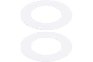 PATIKIL 2.76" ID 4.53" OD Goof Rings for Recessed Light, 2 Pack Matte White Goof Metal Trim Ring Lighting Fixture for Ceiling Wall Recessed Can Downlights
