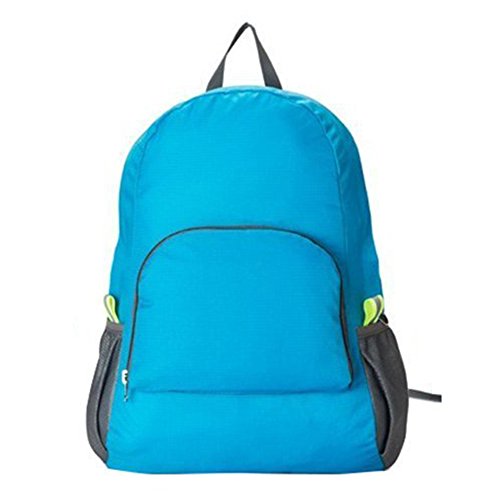 Hosaire 1 Stück Backpack Fahrradrucksäcke Nylon Wasserdicht Faltbar Rucksack für Outdoor Wandern Camping,Reise Bergsteigen Tasche